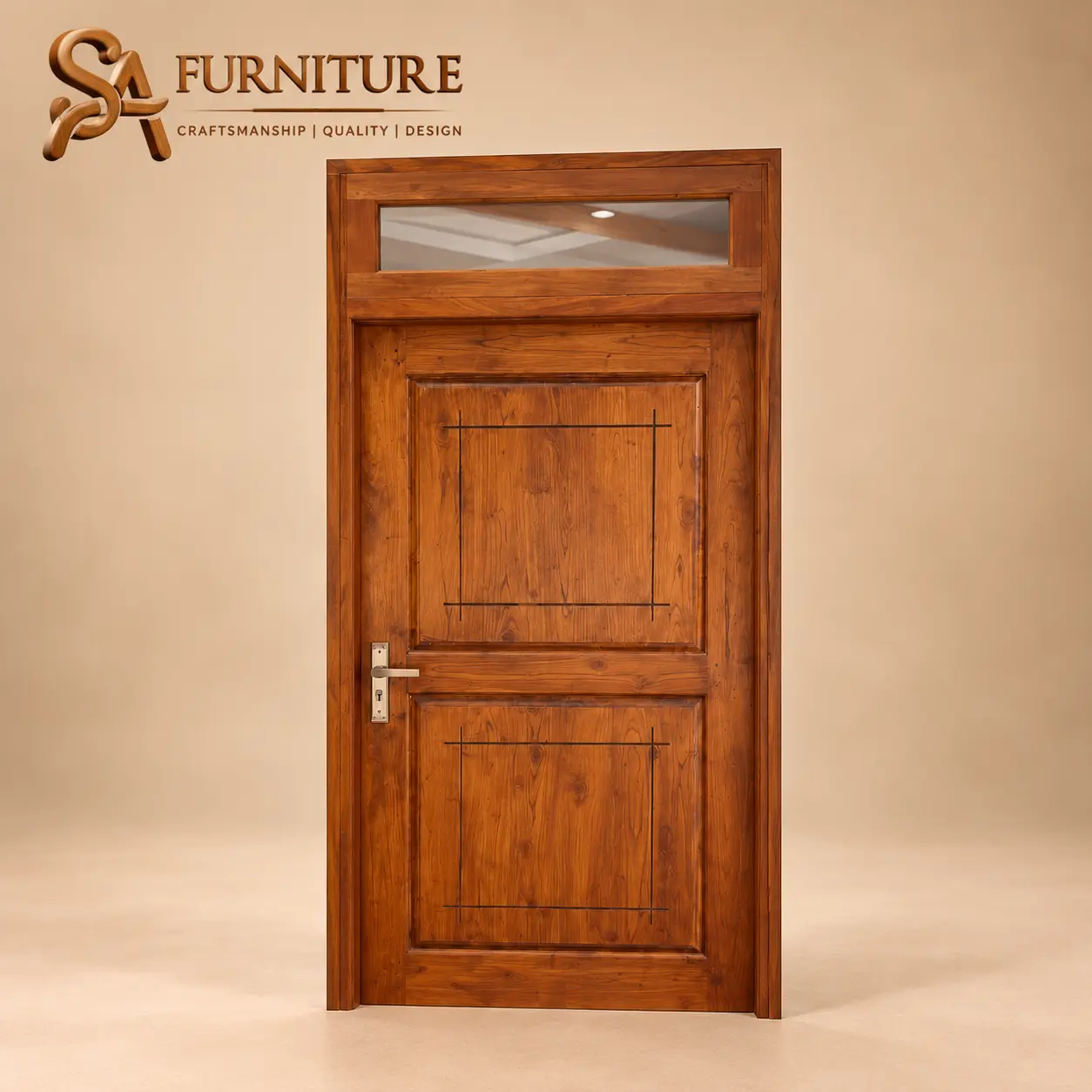 Crafted Wood Panel Door