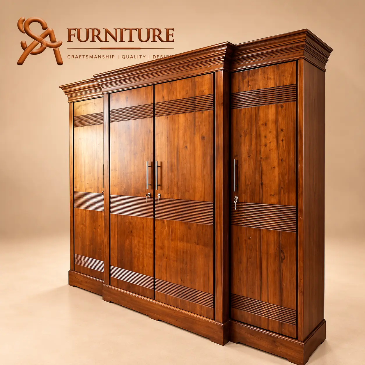 Crafted Wood Wardrobe