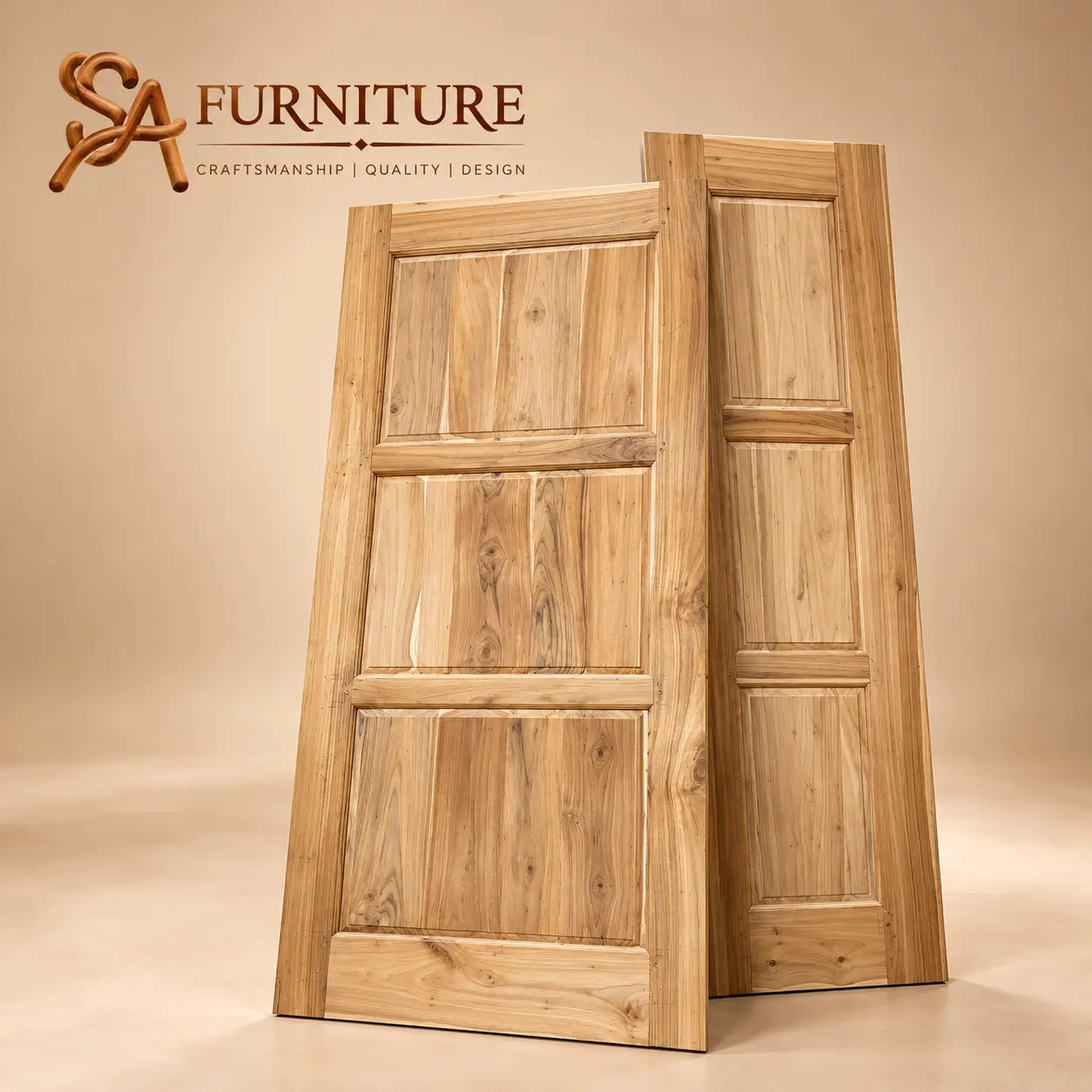 Natural Wood Panel Doors