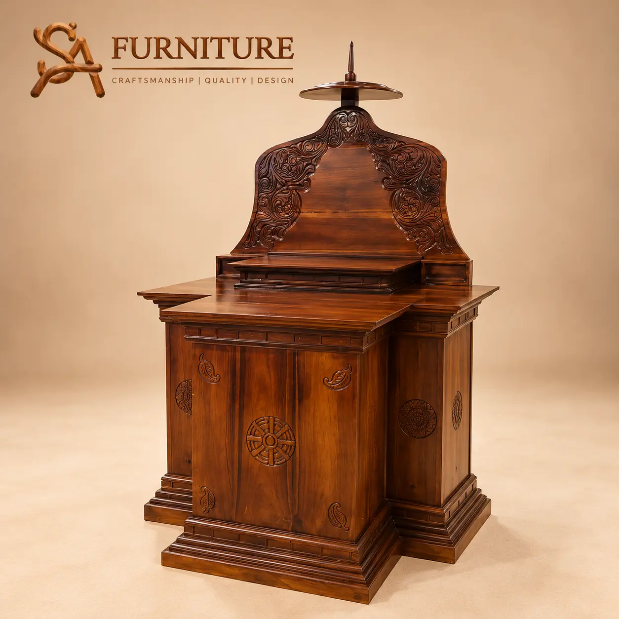Ornate Hardwood Lectern