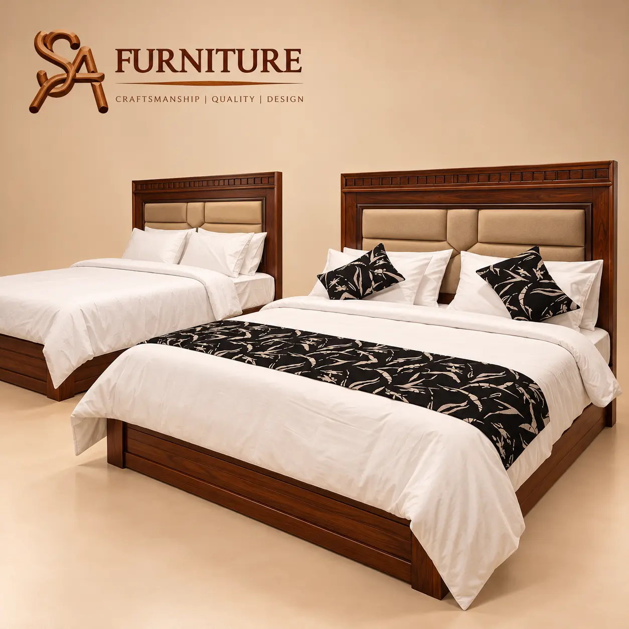 Upholstered Wooden Bed Collection
