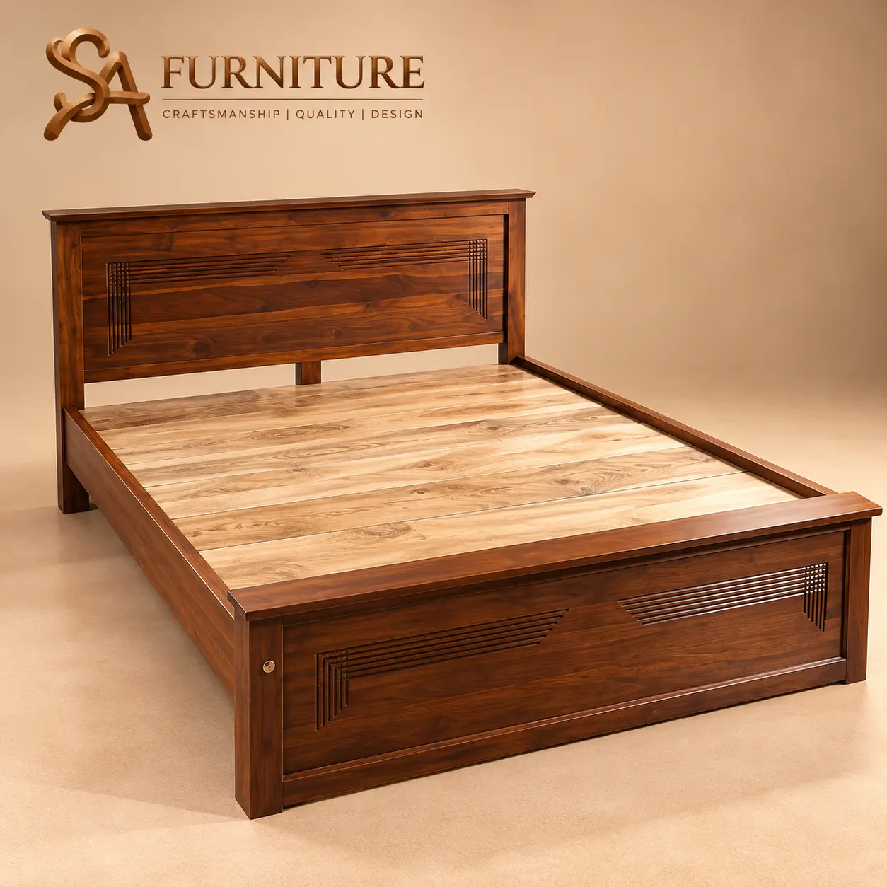 Walnut Craftsman Bed