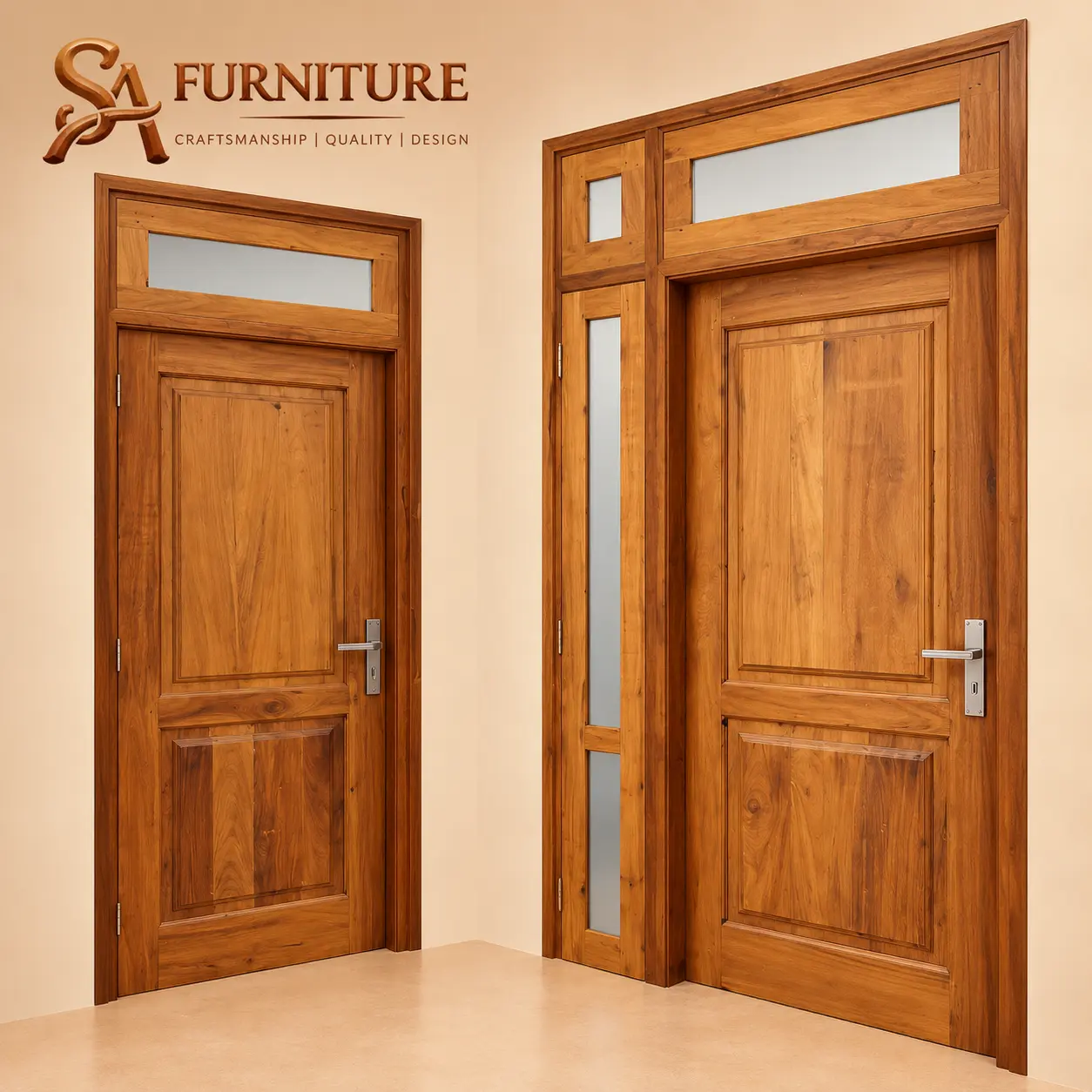 Warm Wood Door Showcase