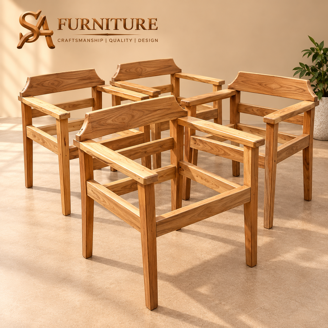 Warm Wooden Armchair Frames